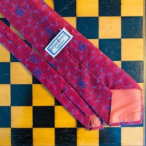 Yves Saint Laurent Neckwear Red Pattern Mens Tie